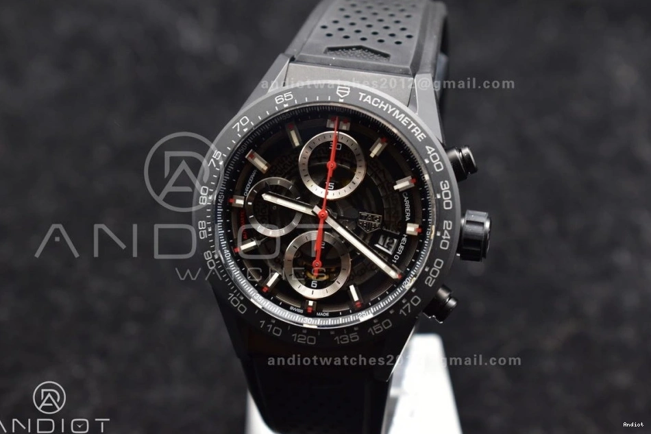 Ceramic HEUER Full Cal. Carrera A1887 XF Blk 01 45mm 0224